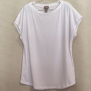 Chico's White Relaxed Short Sleeve Tee